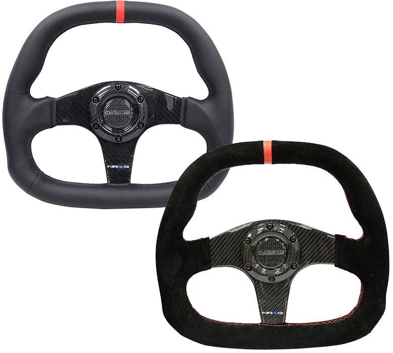 Image of NRG Innovations Stuur Zwart - Rood 320mm
