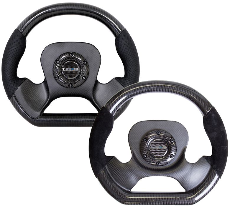 Image of NRG Innovations Stuur Zwarte Kruisstiksel Zwart 350mm