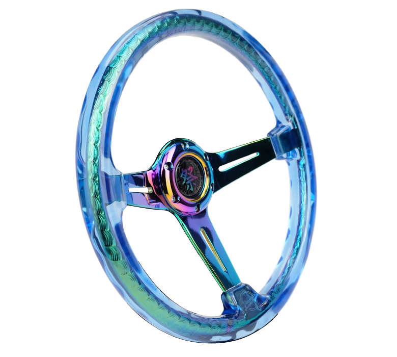 Image of NRG Innovations Stuur Matsuri Blauw - Neo Chroom 350mm Acryl