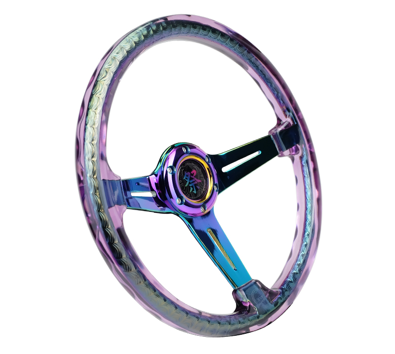 Image of NRG Innovations Stuur Matsuri Paars - Neo Chroom 350mm Acryl