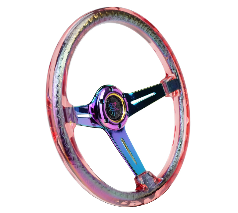 Image of NRG Innovations Stuur Matsuri Rood - Neo Chroom 350mm Acryl
