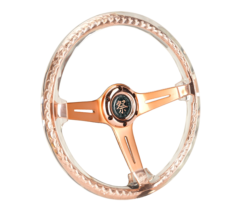 Image of NRG Innovations Stuur Matsuri Helder - Rose Gold 350mm Acryl