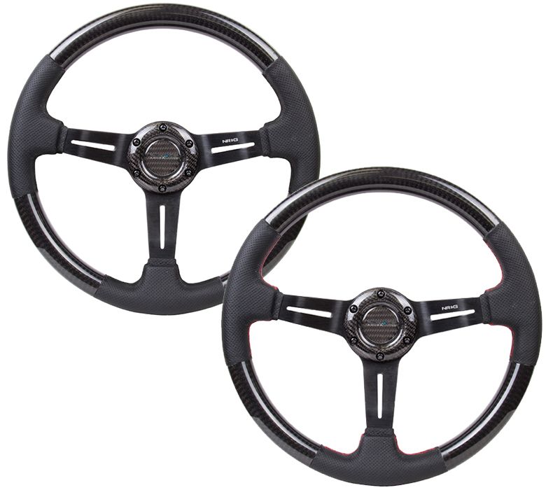 Image of NRG Innovations Stuur 350mm 38mm Carbon Leer