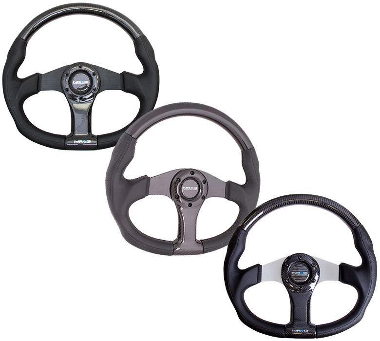 Image of NRG Innovations Stuur 350mm Carbon Leer