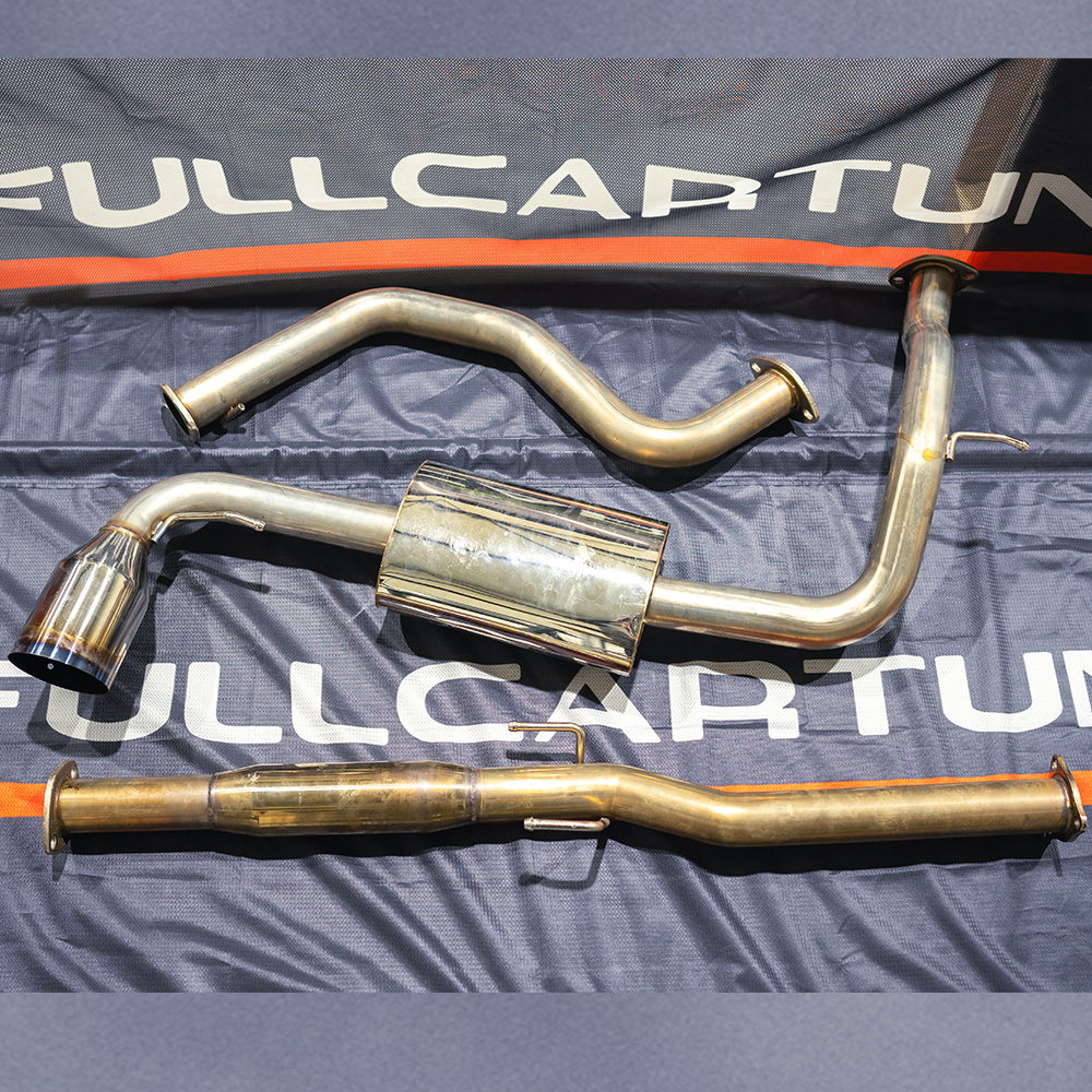 Image of SK-Import Cat-back Uitlaatsysteem TWEEDE KANS 61mm Roestvrij Staal Honda Civic