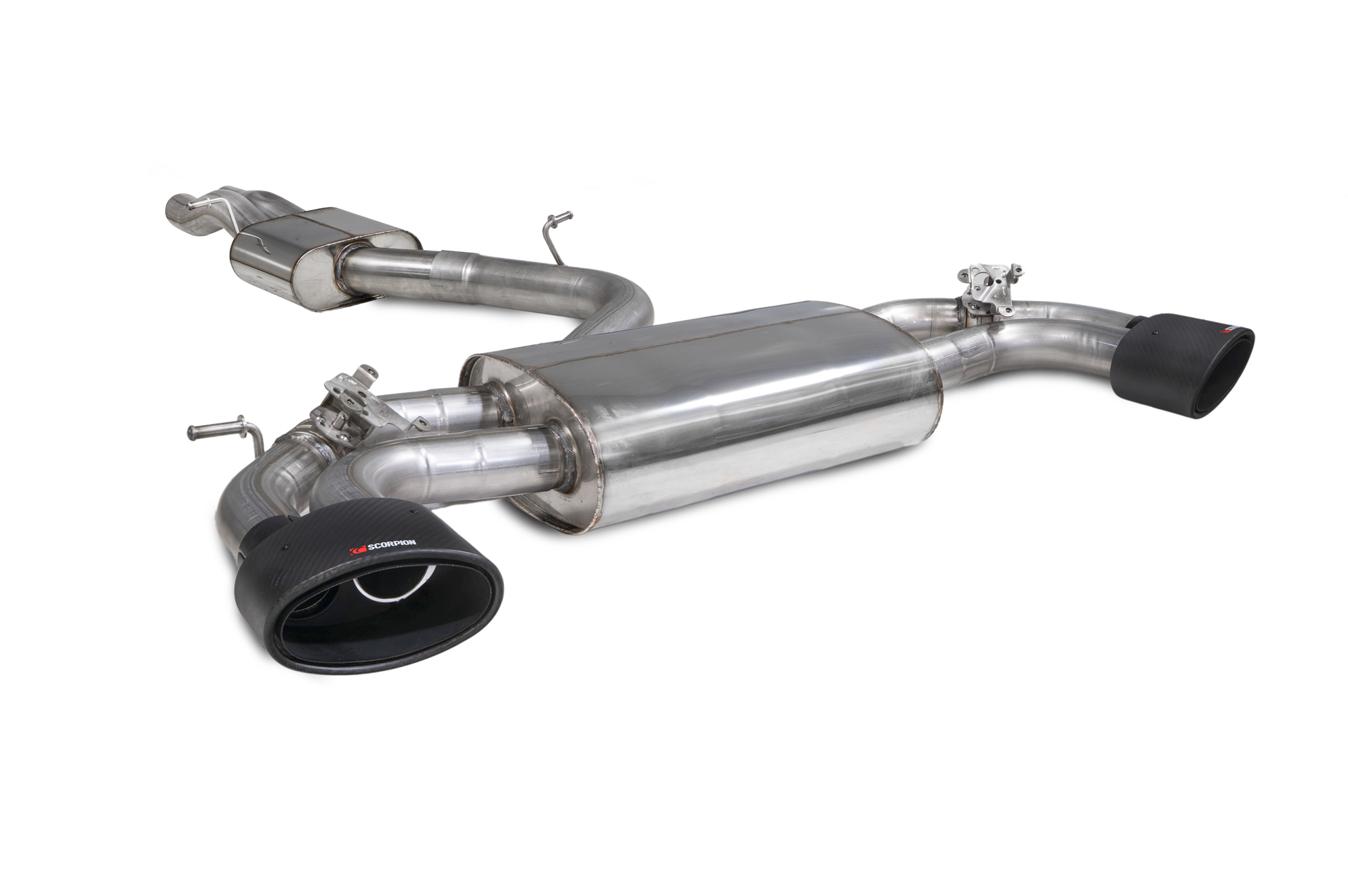 Image of Scorpion Exhausts Cat-back Uitlaatsysteem Valved Ascari EVO 80mm Roestvrij Staal Audi TTRS