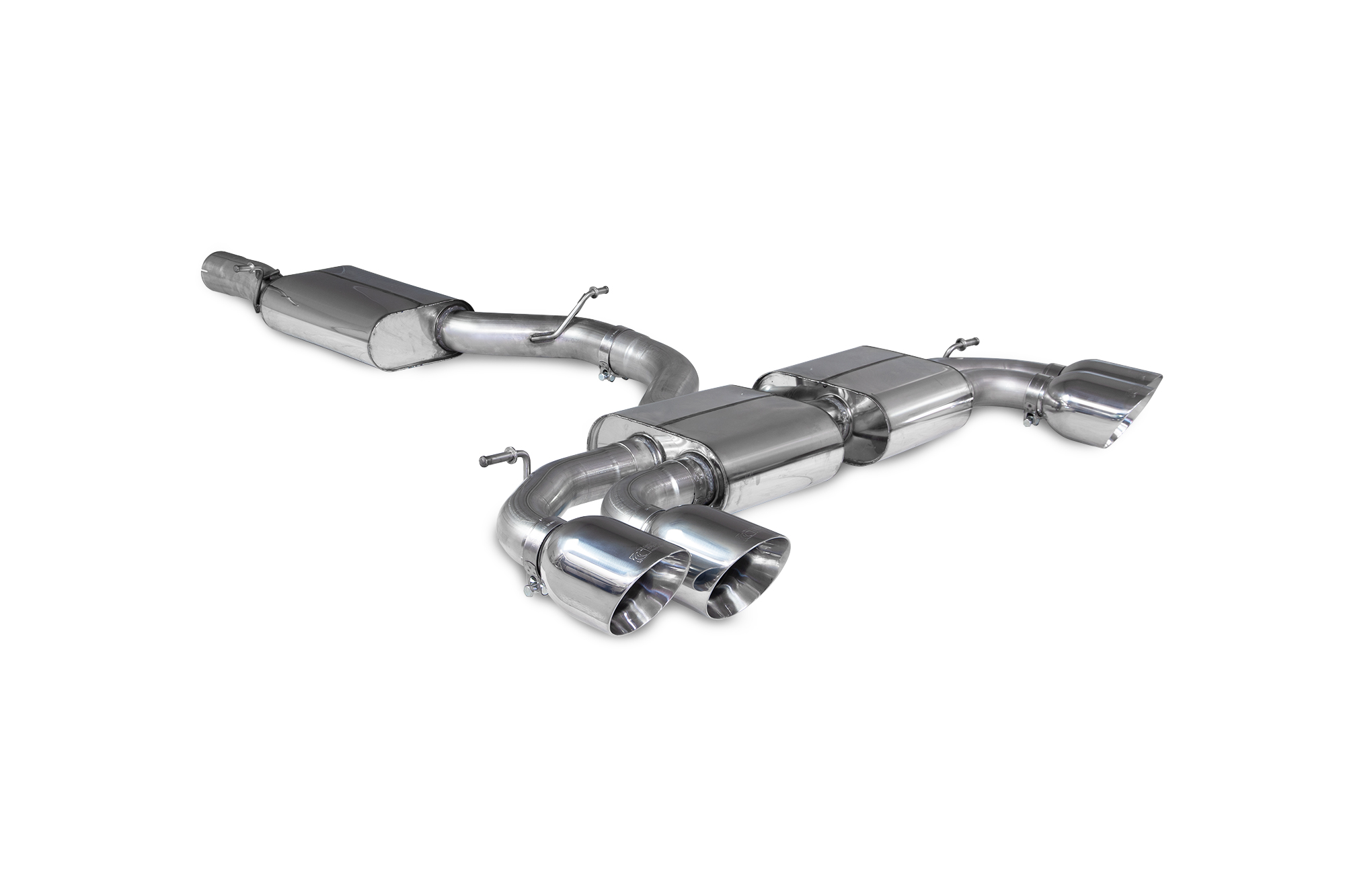Image of Scorpion Exhausts Cat-back Uitlaatsysteem Non-Valved Daytona 80mm Roestvrij Staal Audi S3