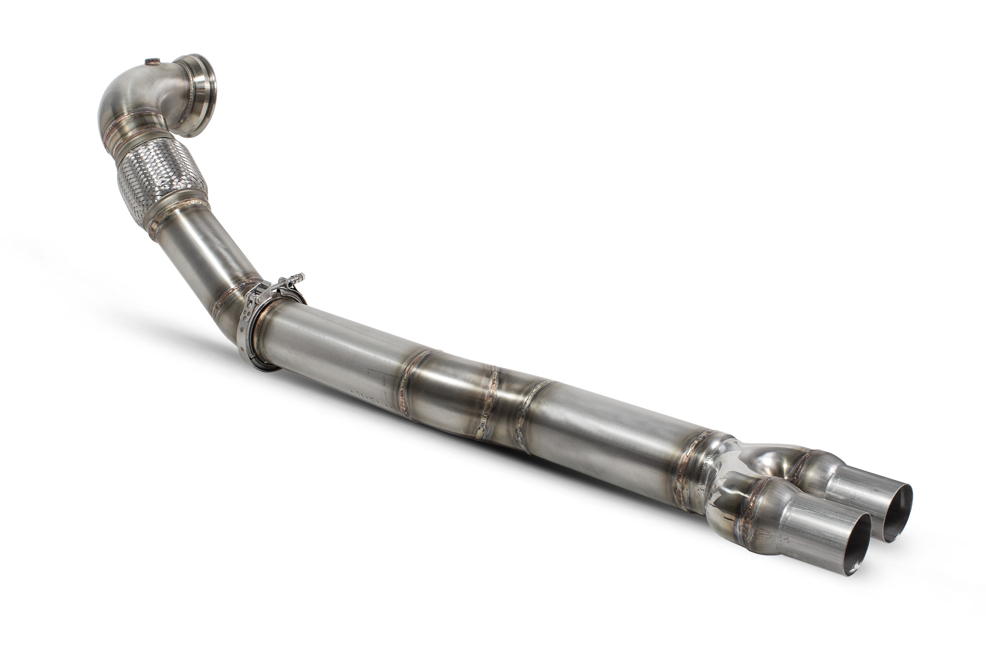 Image of Scorpion Exhausts Catless Downpipe 100mm Roestvrij Staal Audi RS3,TTRS