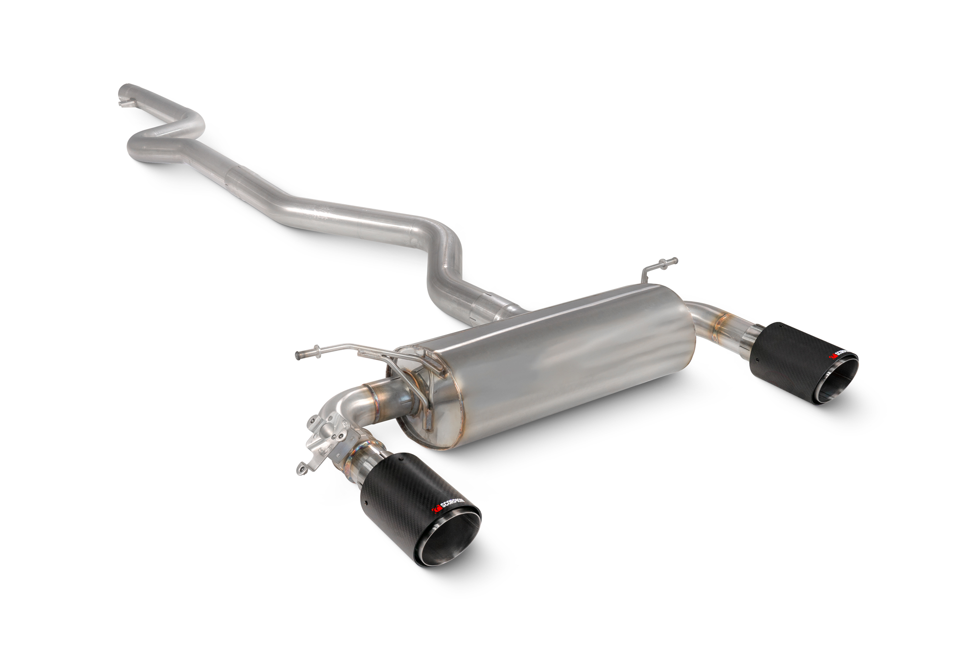 Image of Scorpion Exhausts Cat-back Uitlaatsysteem Valved Ascari 80mm Roestvrij Staal BMW 3-serie,4-serie