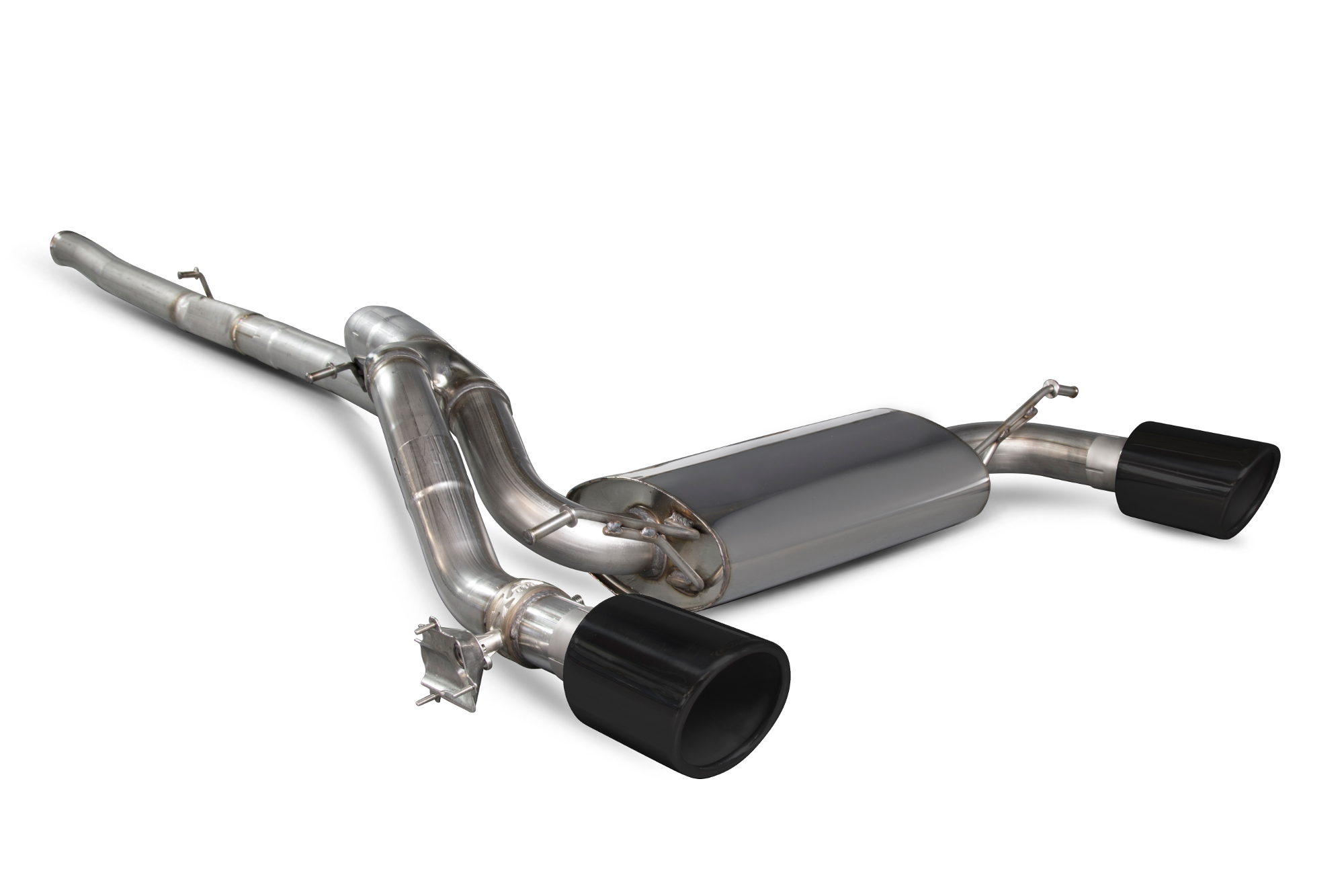 Image of Scorpion Exhausts Cat-back Uitlaatsysteem Valved Indy Ceramic 76mm Roestvrij Staal Ford Focus