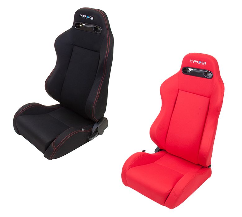 Image of NRG Innovations Stoelen Rode Kruisstiksel Type R Style Verstelbaar Stof