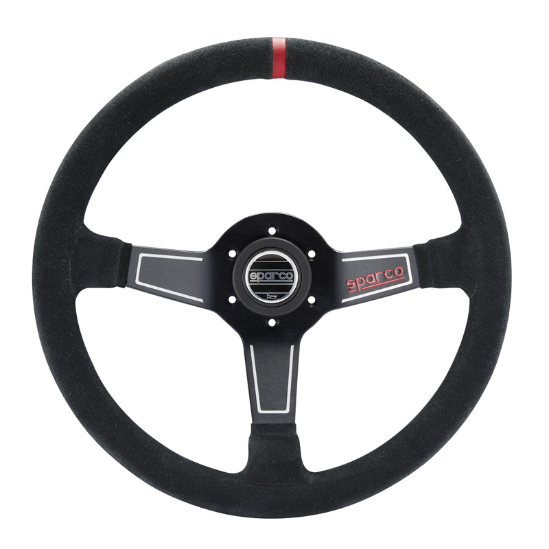 Image of Sparco Stuur L575 Zwart 350mm Suède