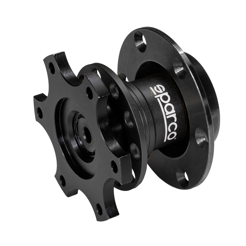 Image of Sparco Stuurnaaf & Snap-Off Zwart Aluminium