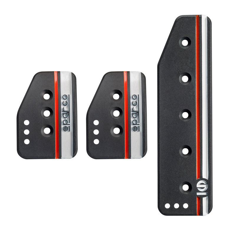 Image of Sparco Pedalen Set Settanta Handgeschakeld Zwart Aluminium