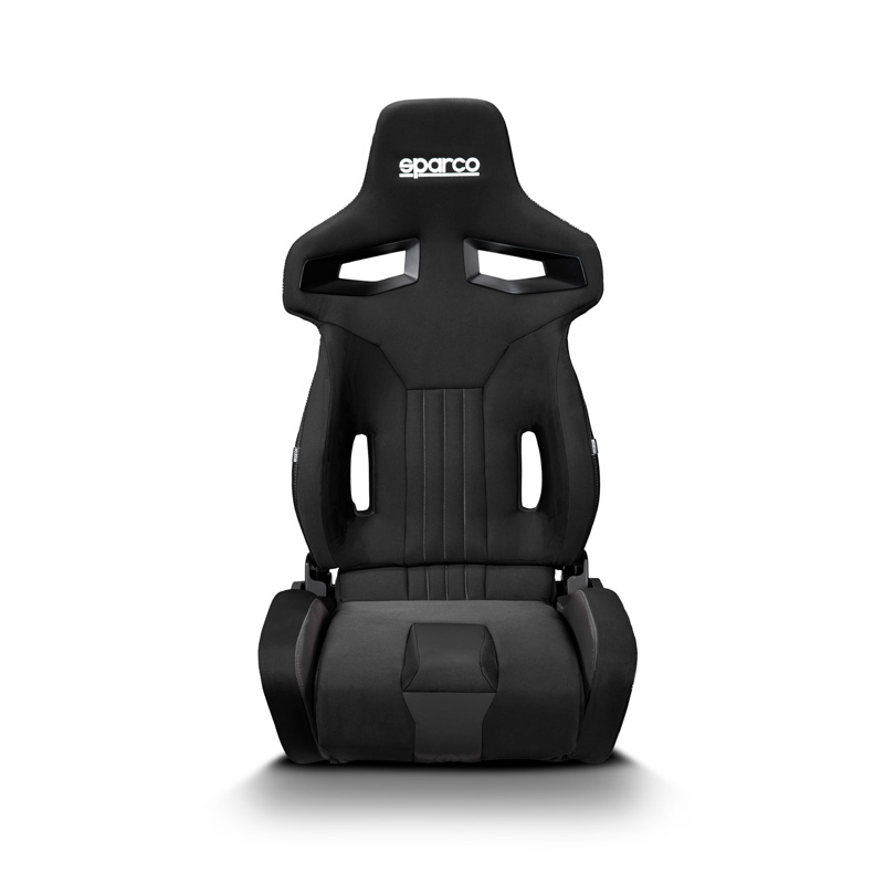 Image of Sparco Verstelbare Stoel R333 Zwarte Kruisstiksel Zwart Textiel