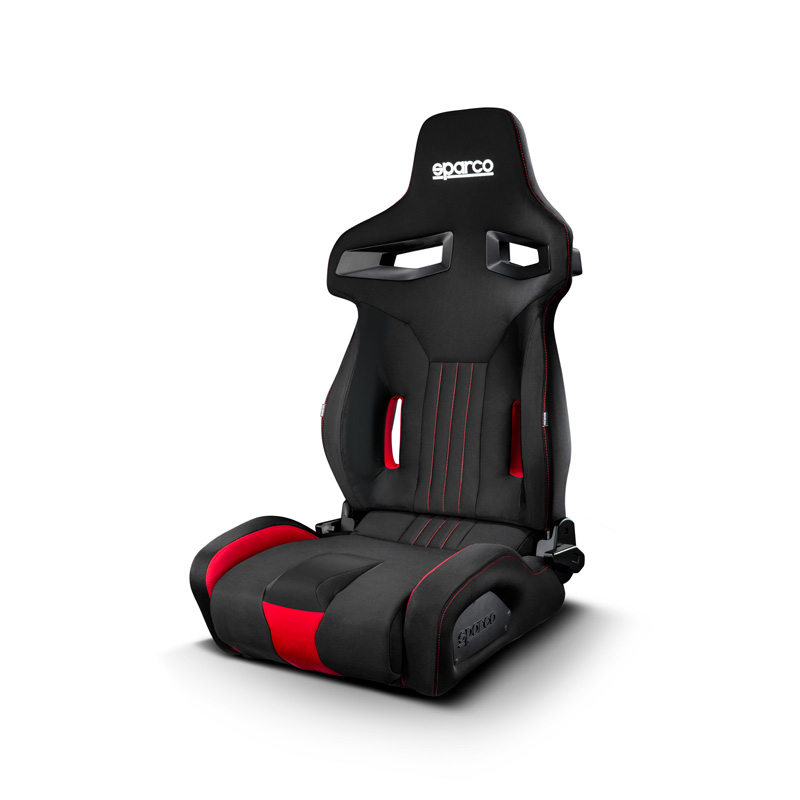 Image of Sparco Verstelbare Stoel R333 Rode Kruisstiksel Rood Textiel