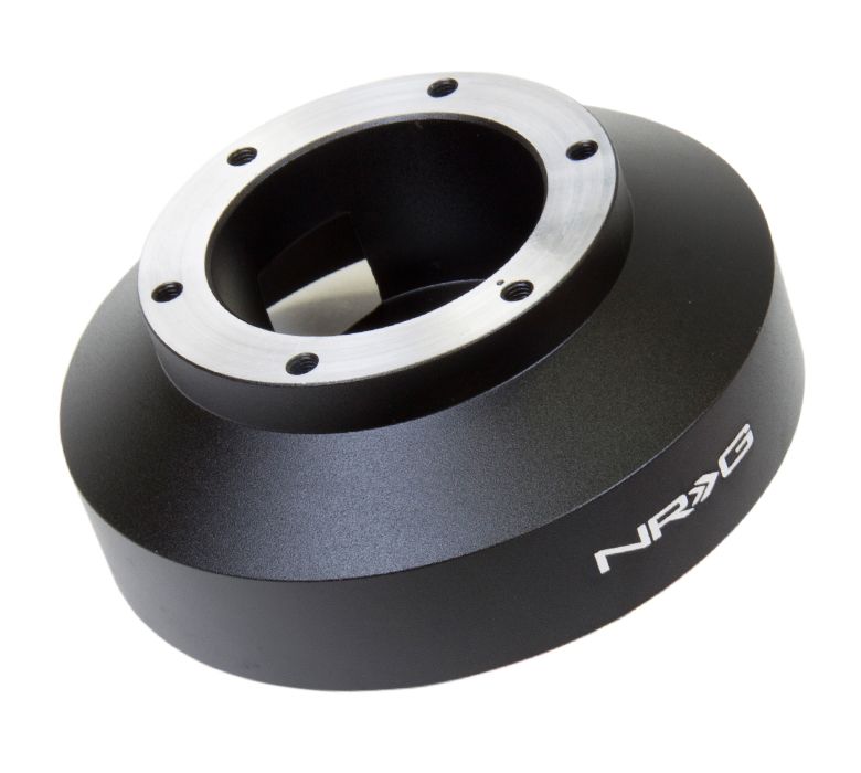 Image of NRG Innovations Stuurnaaf Kort Zwart Aluminium Subaru Impreza