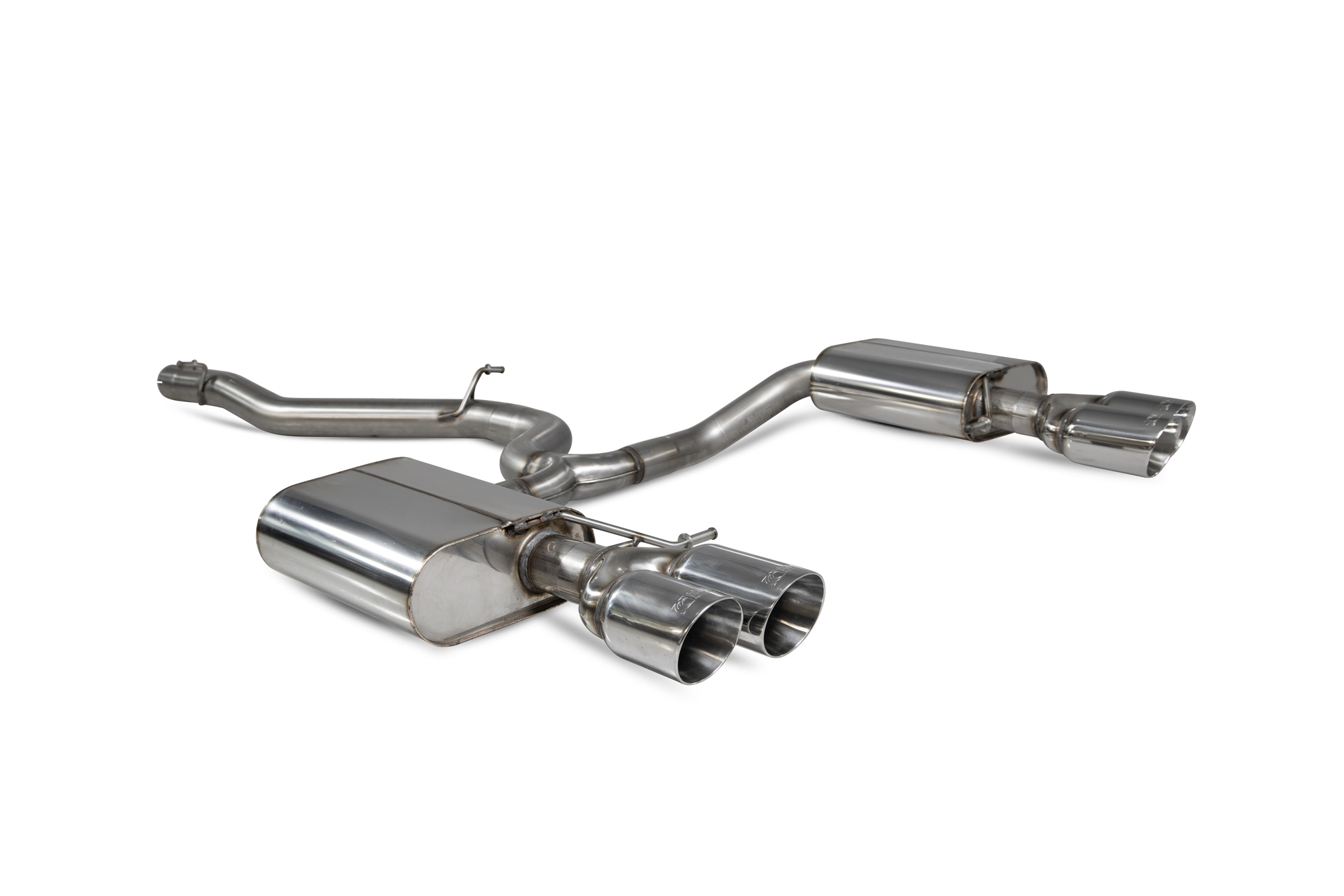 Image of Scorpion Exhausts Cat-back Uitlaatsysteem Quad Daytona 80mm Roestvrij Staal Seat Leon