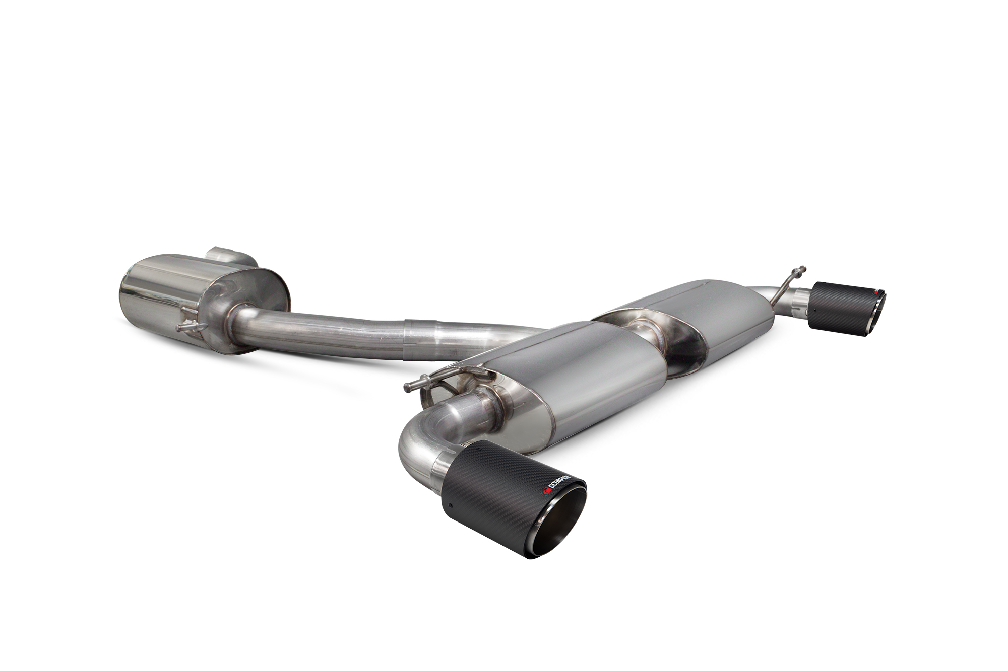 Image of Scorpion Exhausts Cat-back Uitlaatsysteem Ascari 76mm Roestvrij Staal Volkswagen Golf