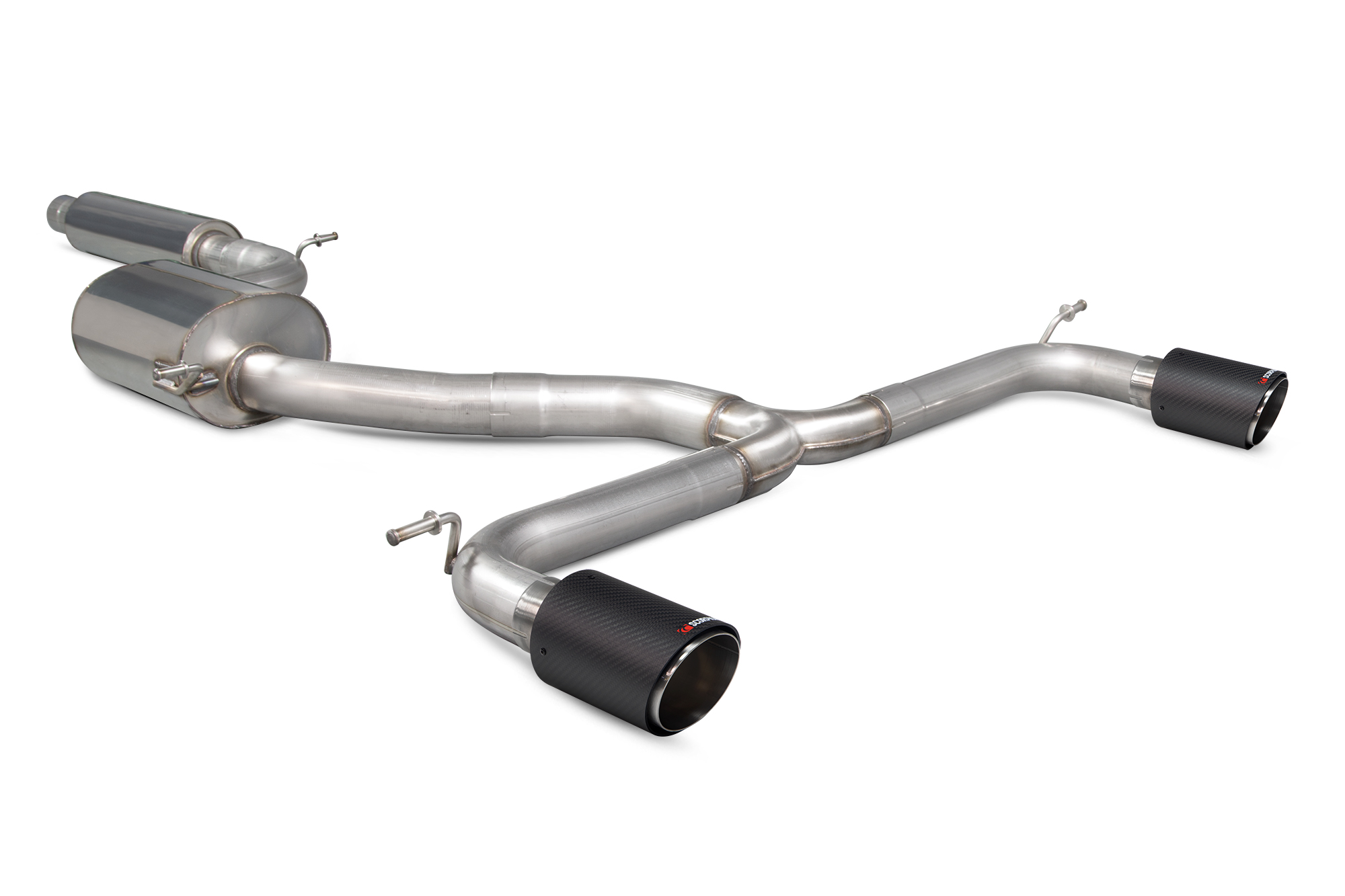 Image of Scorpion Exhausts Cat-back Uitlaatsysteem Ascari 76mm Roestvrij Staal Volkswagen Golf