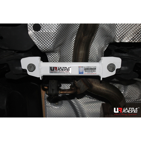 Image of Ultra Racing Achter Veerpootbrug 2 Points Wit Staal Mini Cooper Cooper