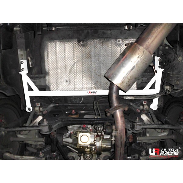 Image of Ultra Racing Achter Veerpootbrug 4 Points Wit Staal Mitsubishi Lancer Evolution