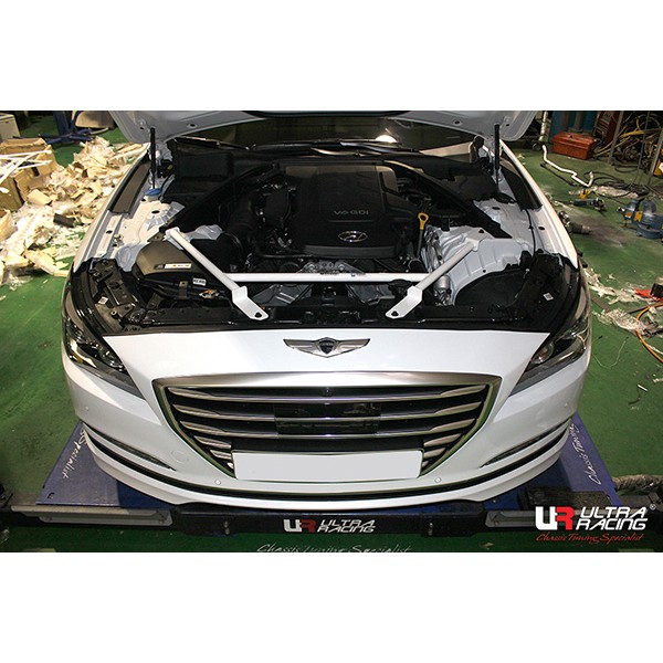 Image of Ultra Racing Voor Veerpootbrug Wit Staal Hyundai Genesis