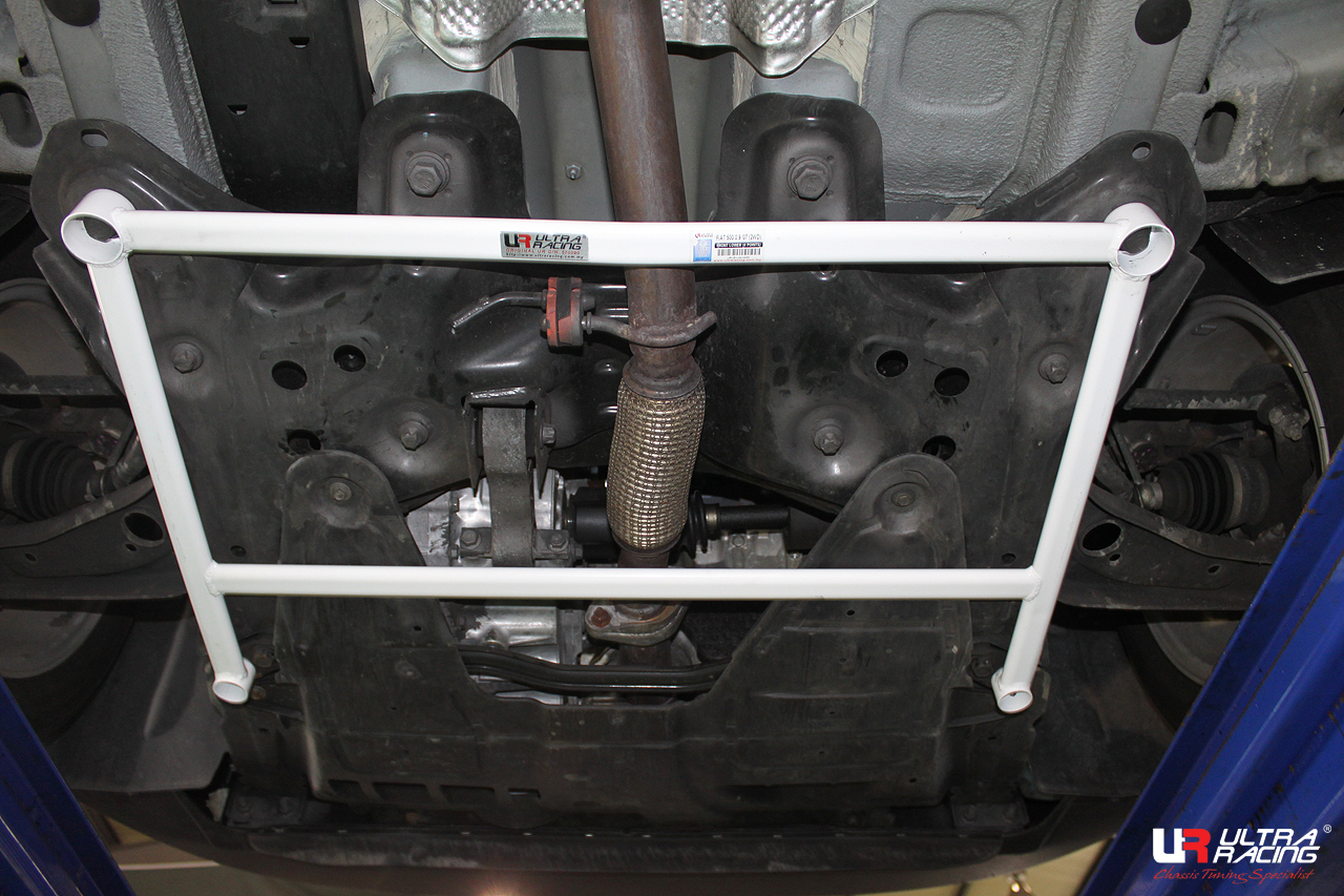 Image of Ultra Racing Voor H-Brace 4 Points Wit Staal Fiat 500, 595