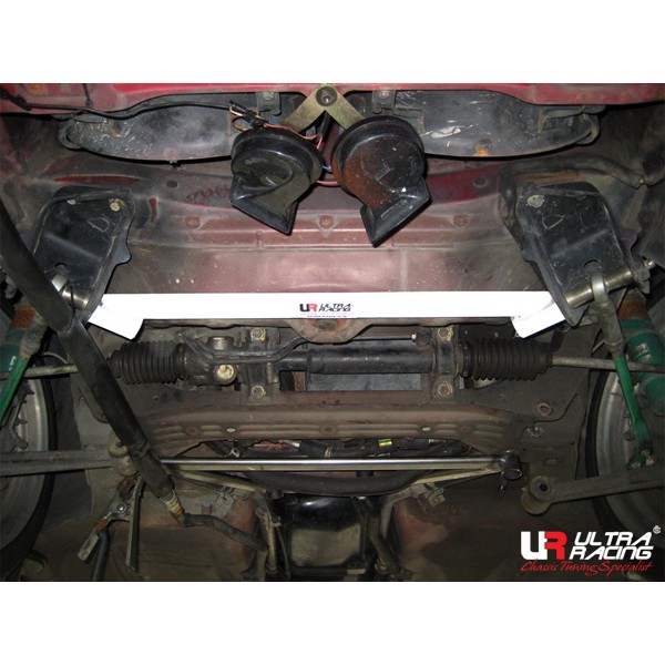 Image of Ultra Racing Voor Onderste Veerpootbrug 2 Points Wit Staal Toyota MR2