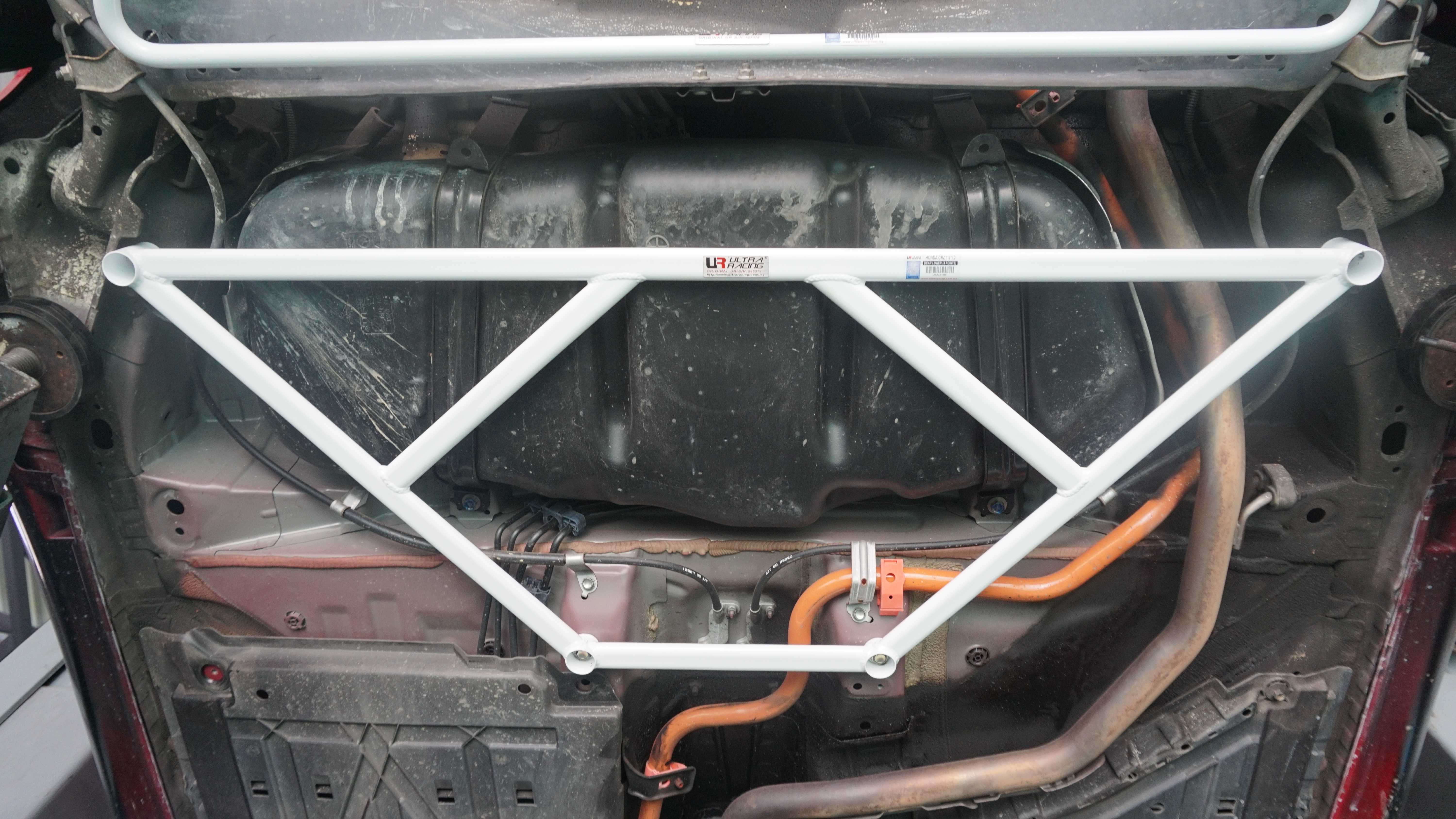Image of Ultra Racing Achter Veerpootbrug 4 Points Wit Staal Honda CR-Z