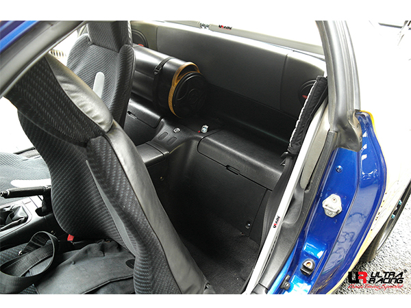 Image of Ultra Racing Centrale Vloer Stang 4 Points Wit Staal Honda Del Sol