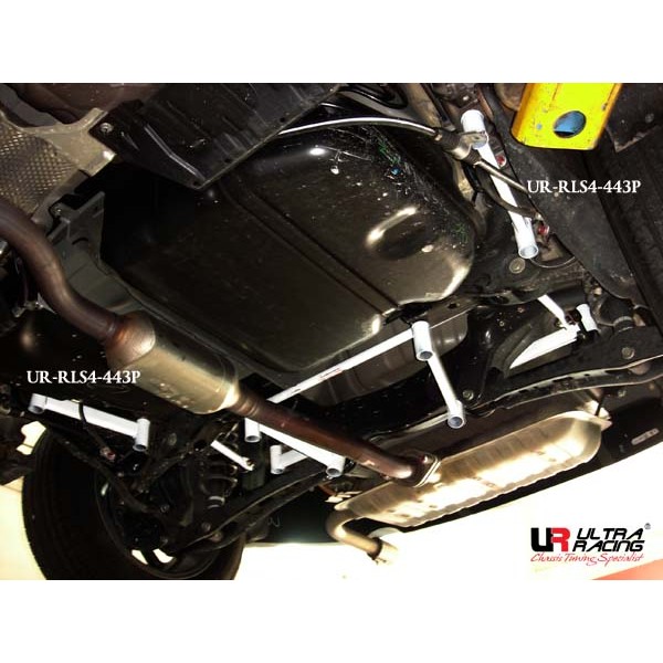 Image of Ultra Racing Achter Side Bars 2 Points Wit Staal Mitsubishi Lancer