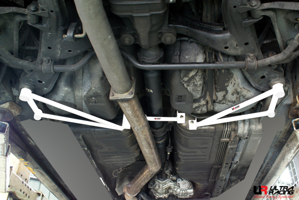 Image of Ultra Racing Achter Side Bars 3 Points Wit Staal Nissan Skyline