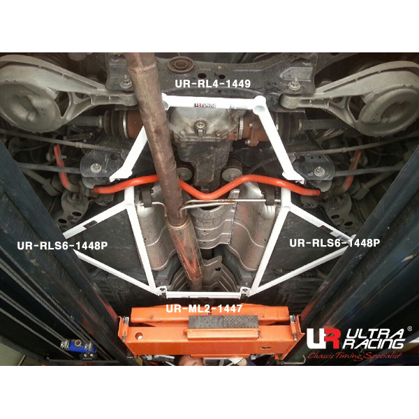Image of Ultra Racing Achter Veerpootbrug 3 Points Wit Staal Infiniti,Nissan