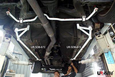 Image of Ultra Racing Side Bars 4 Points Wit Staal Nissan S13