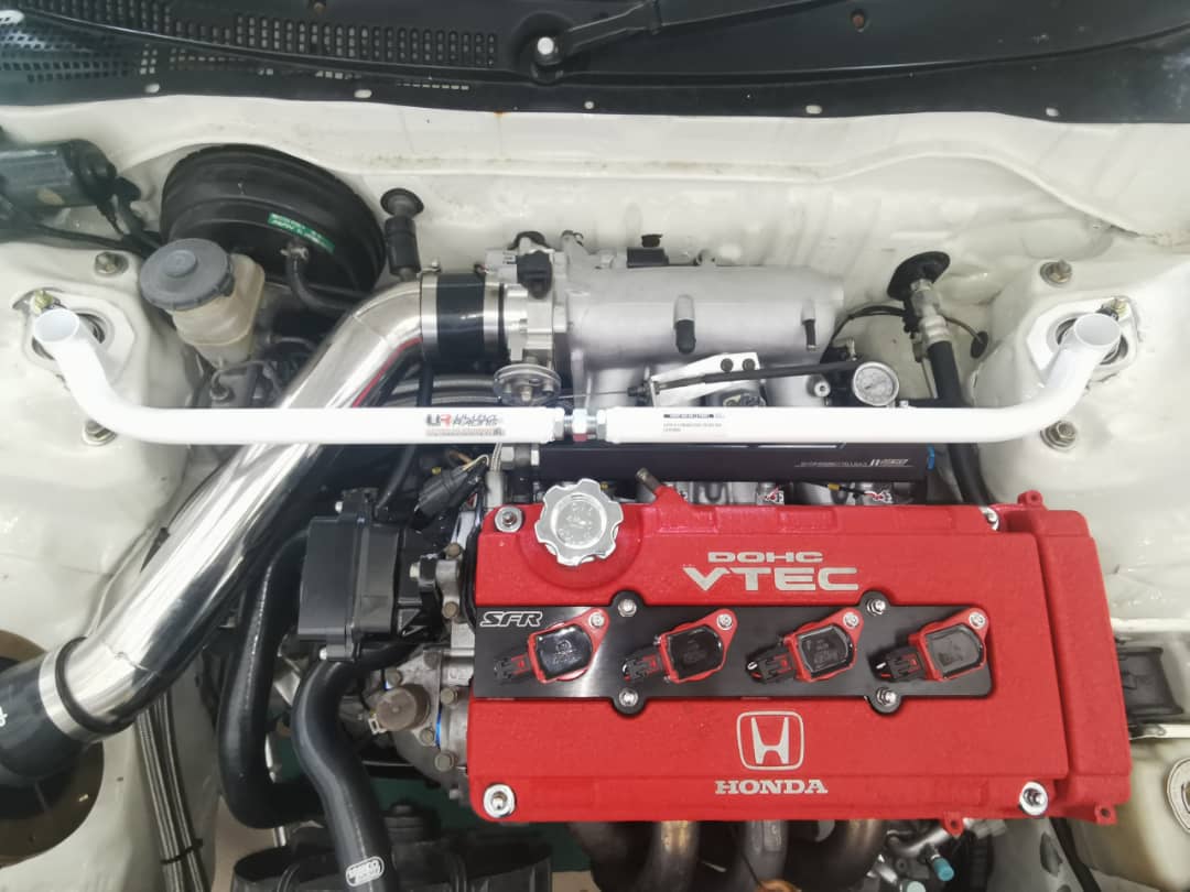 Image of Ultra Racing Voor Veerpootbrug Wit Staal Honda Civic,CRX