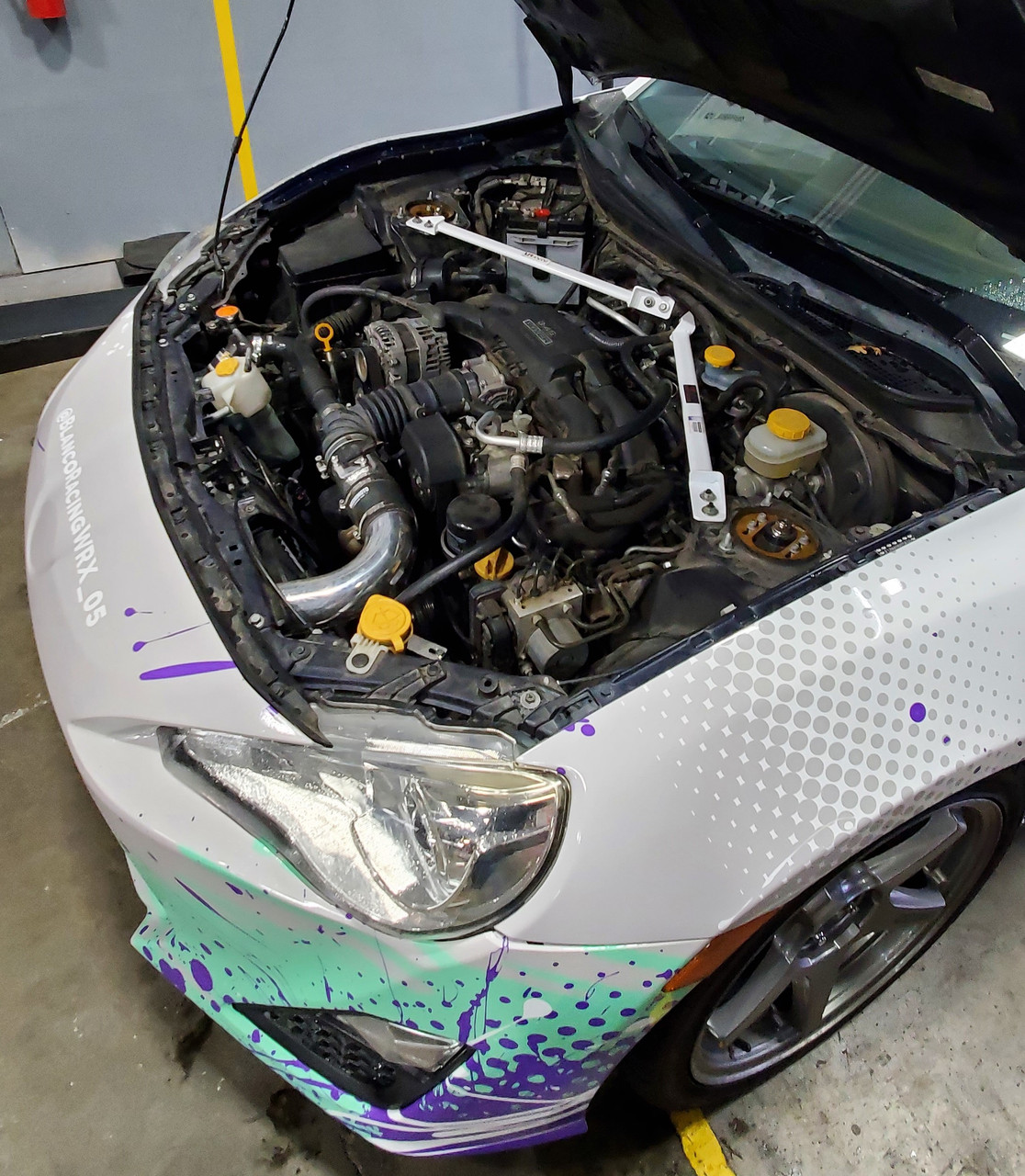 Image of Ultra Racing Voor Veerpootbrug 2 Points Wit Staal Subaru,Toyota
