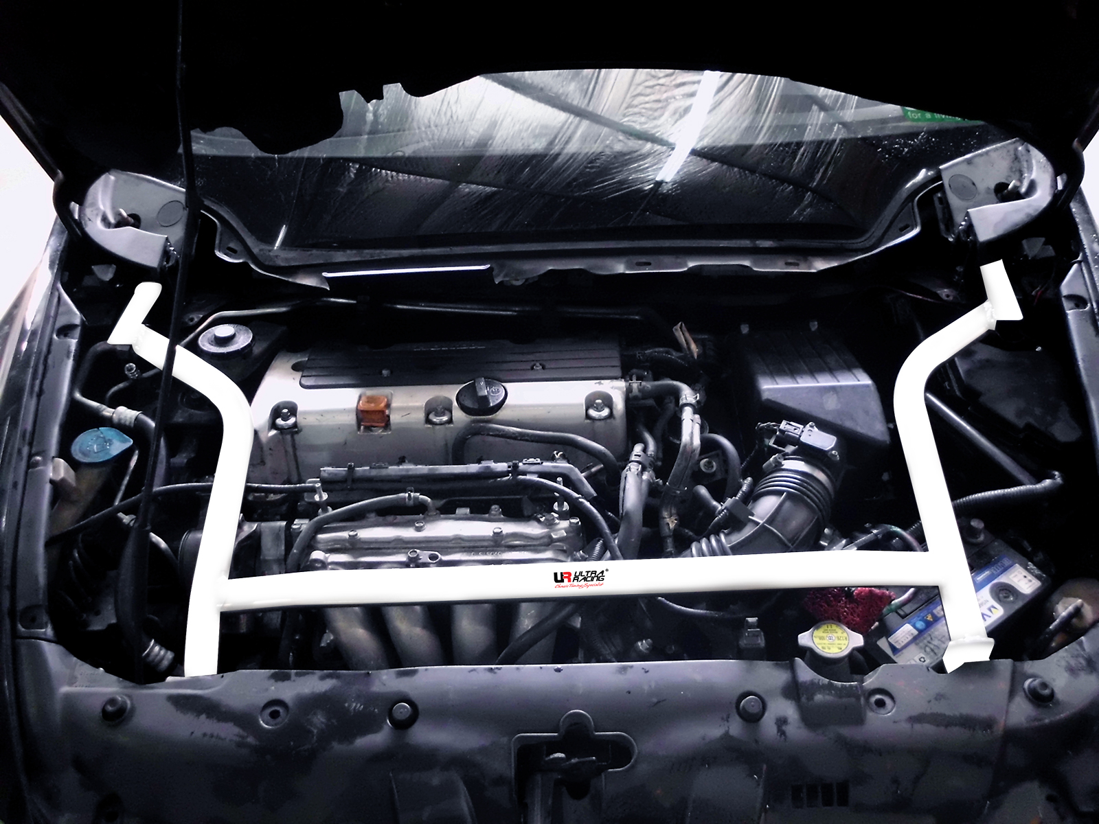 Image of Ultra Racing Voor Veerpootbrug 4 Points Wit Staal Honda Civic