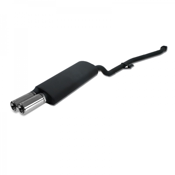 Image of Ulter Sport Uitlaat Demper Dual Tip Zwart Staal BMW 3-serie
