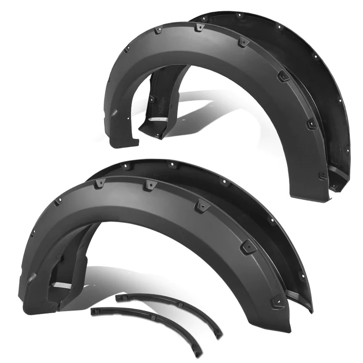 Image of ABS Dynamics Voor en Achter Scherm Verbreders Flat Black ABS Plastic Ford F150 Pre Facelift