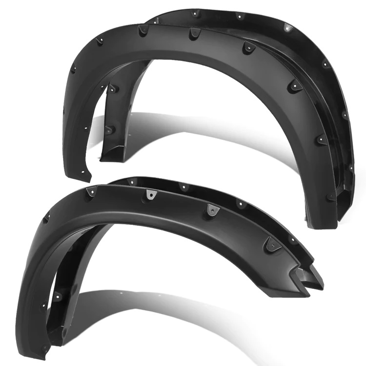 Image of ABS Dynamics Voor en Achter Scherm Verbreders Flat Black ABS Plastic Dodge Ram