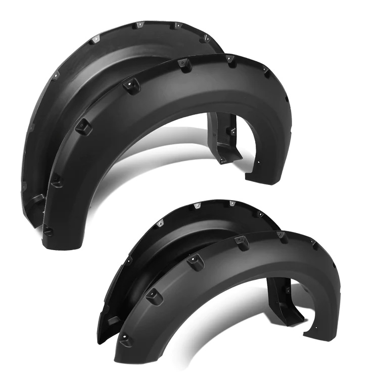 Image of ABS Dynamics Voor en Achter Scherm Verbreders Flat Black ABS Plastic Ford F150