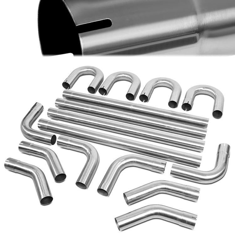 Image of SK-Import Universele Uitlaatbuis Set 76.2mm Roestvrij Staal