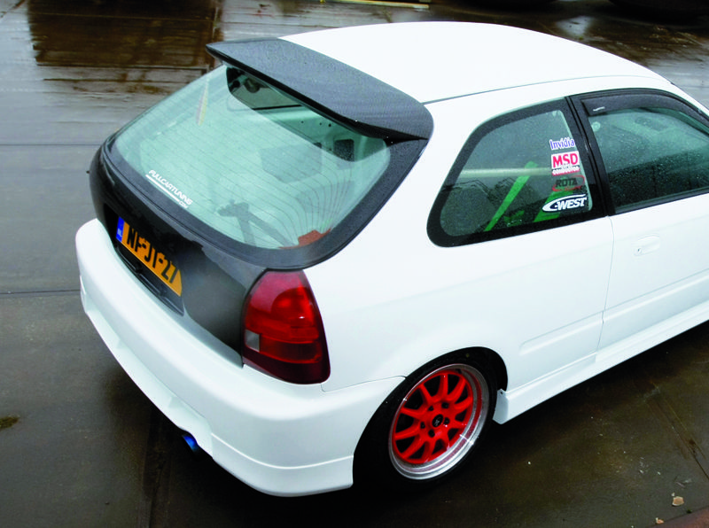 Image of Full Carbon Achter Spoiler Spoon Style Met Remlicht Carbon Honda Civic