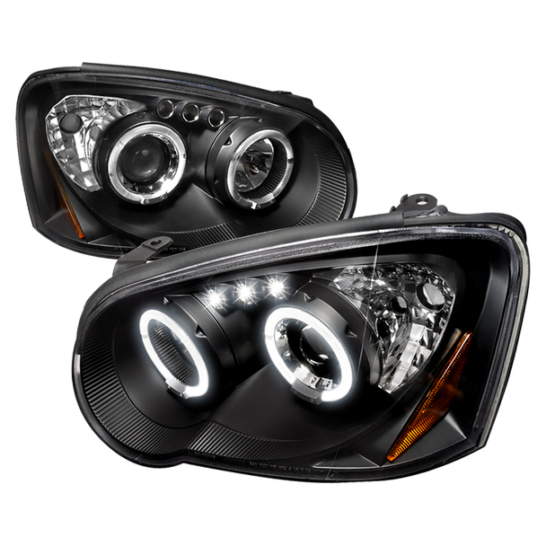 Image of SK-Import Koplampen Dubbele Halo Flat Black Housing Subaru Impreza