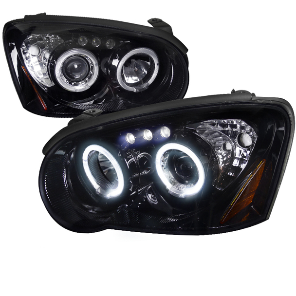 Image of SK-Import Koplampen Dubbele Halo Gloss Black Housing Smoke Glas Subaru Impreza