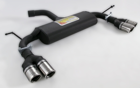 Image of Ulter Sport Uitlaat Demper Dual Tip Zwart Staal Volkswagen Touran