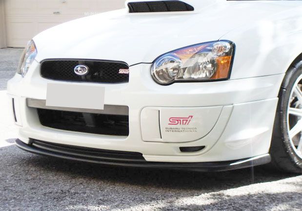 Image of PU Design Voor Bumper Lip STI Style Zwart Polyurethane Subaru Impreza