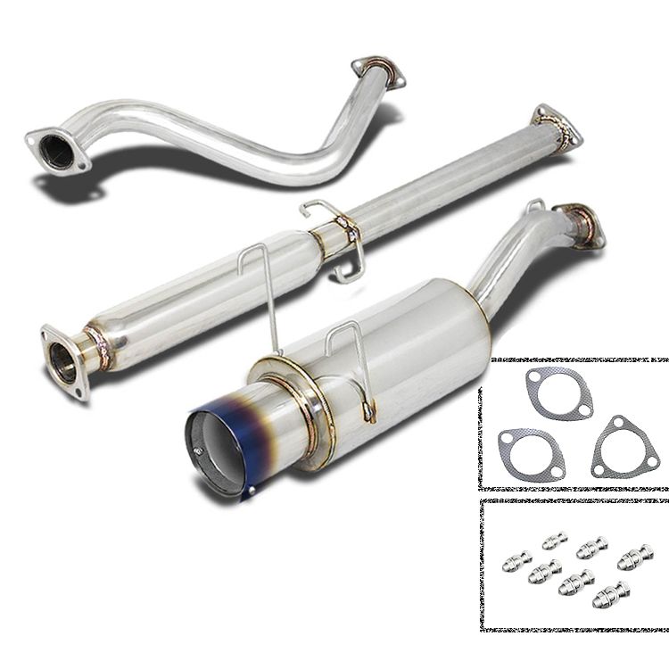 Image of SK-Import Cat-back Uitlaatsysteem 61mm Roestvrij Staal Honda Del Sol