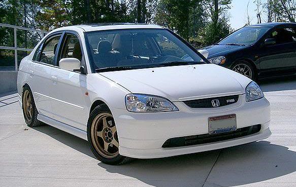 Image of ABS Dynamics Side Skirts Type R Style Zwart ABS Plastic Honda Civic